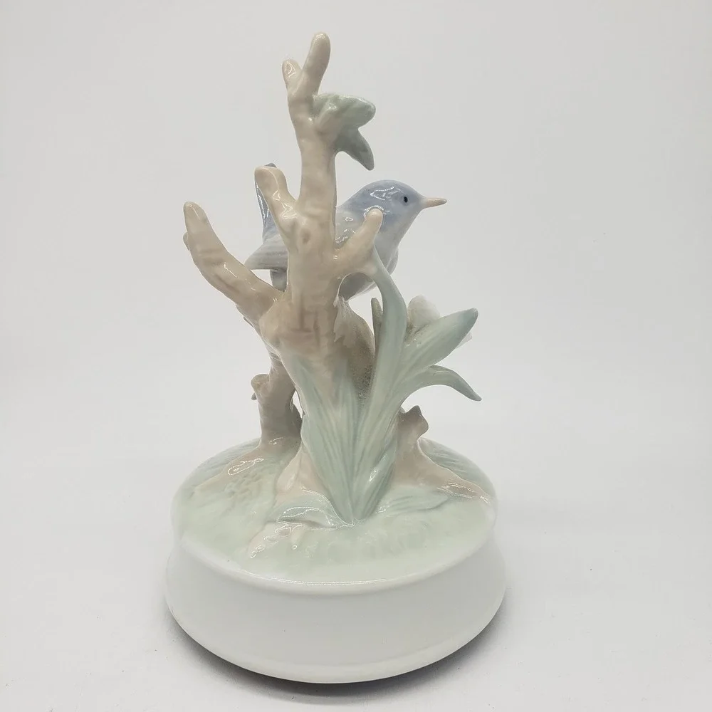 Vtg Otagiri Japan Bird On Branch Music Box 